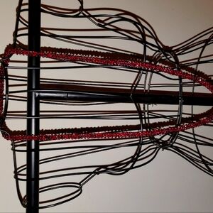 Handmade vintage garnet beads strand 35"